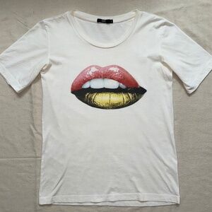Markus Lupfer T-Shirt White w/ Print, Size S